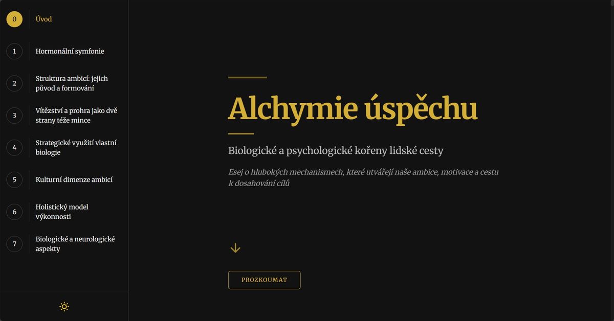 Alchymie úspěchu - Esej